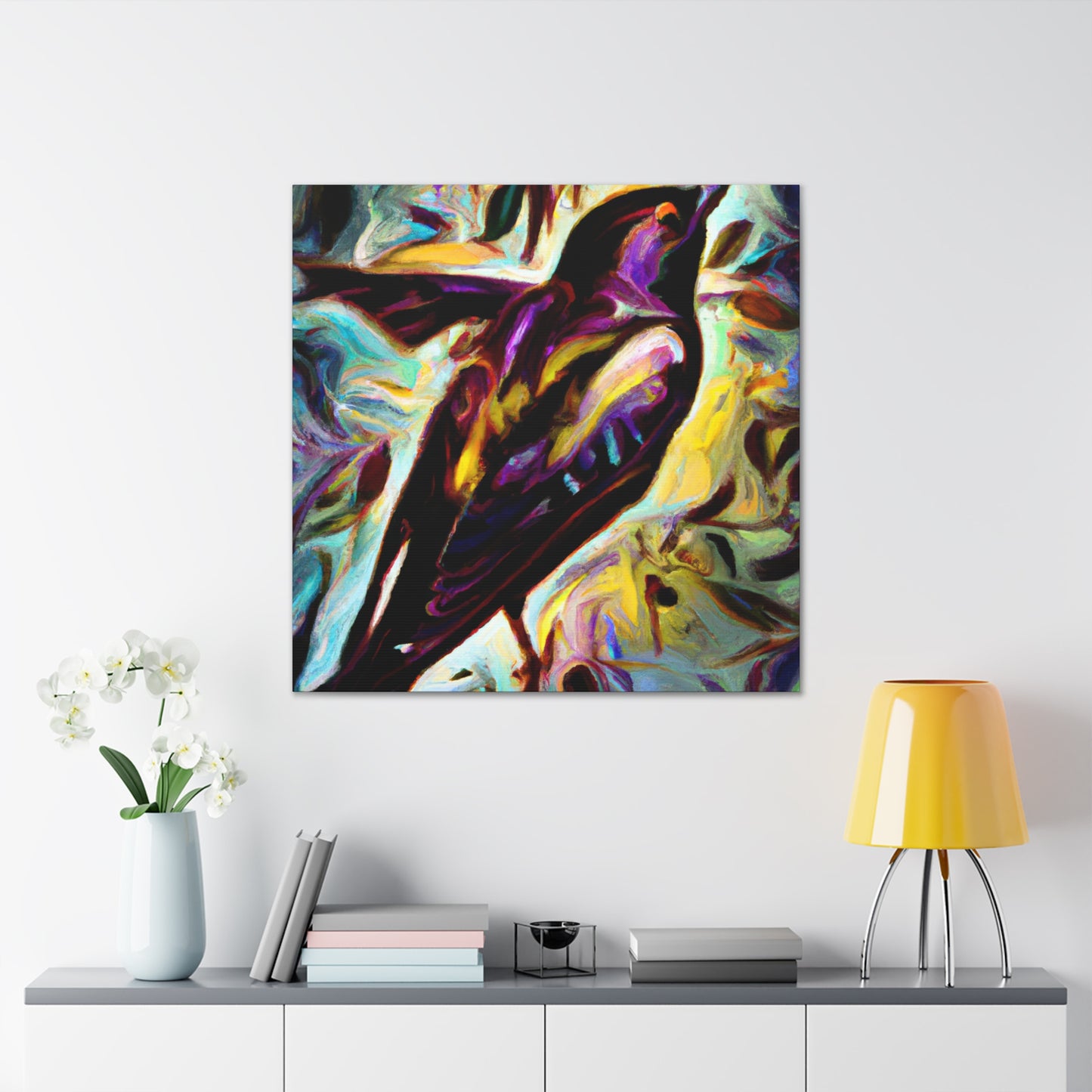 "Starling Symphony in Deco" - Canvas