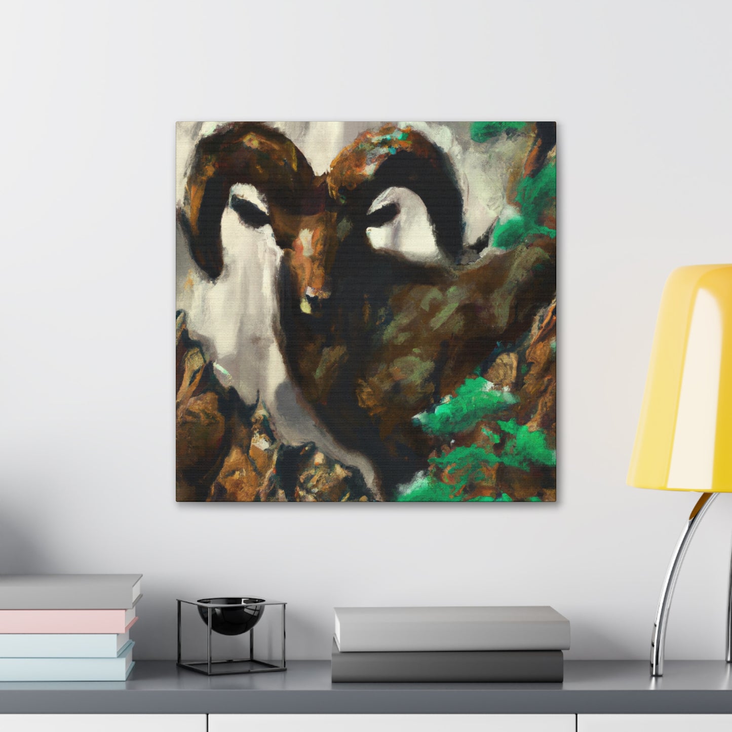 Majestic Rocky Bighorns - Canvas