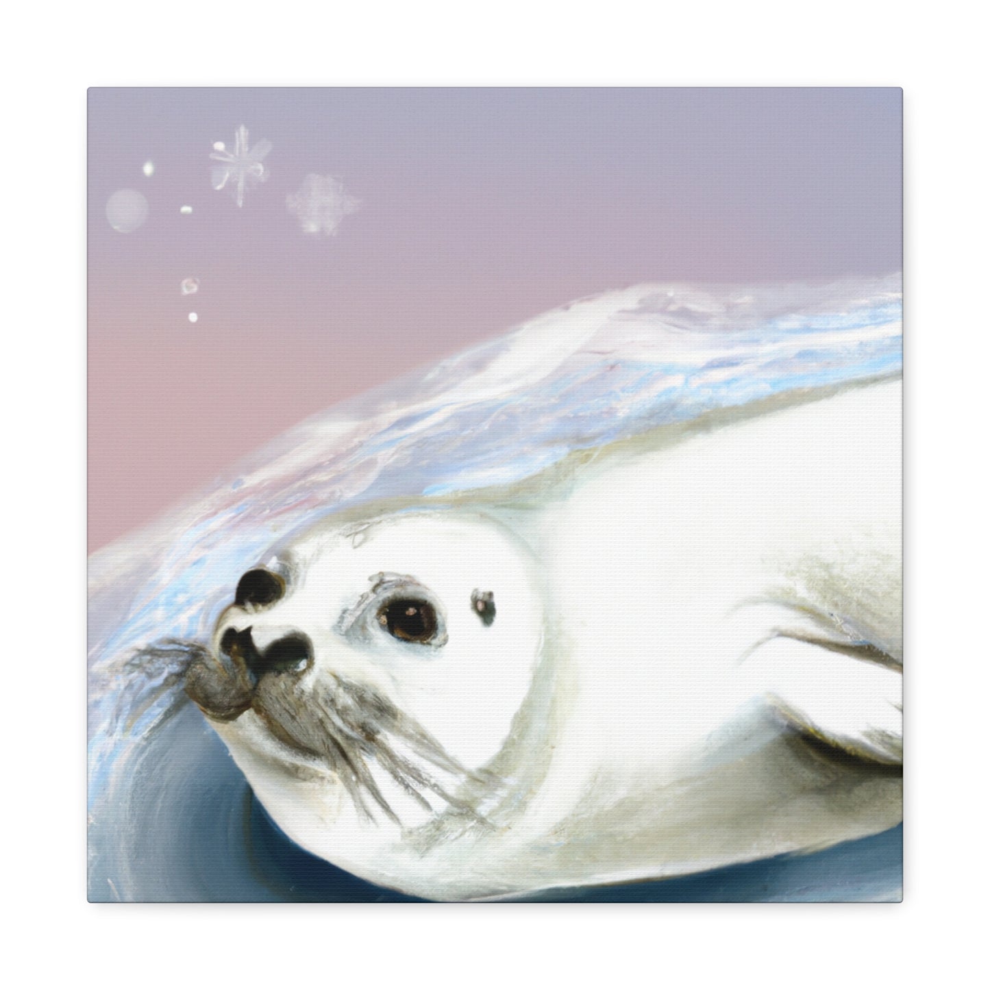 Harp Seal in Art Deco - Canvas