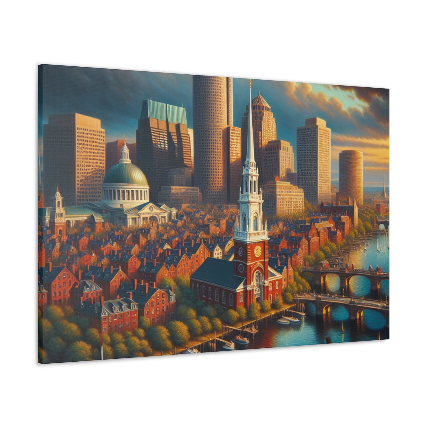 "Harbored Splendors of Boston" - Canvas