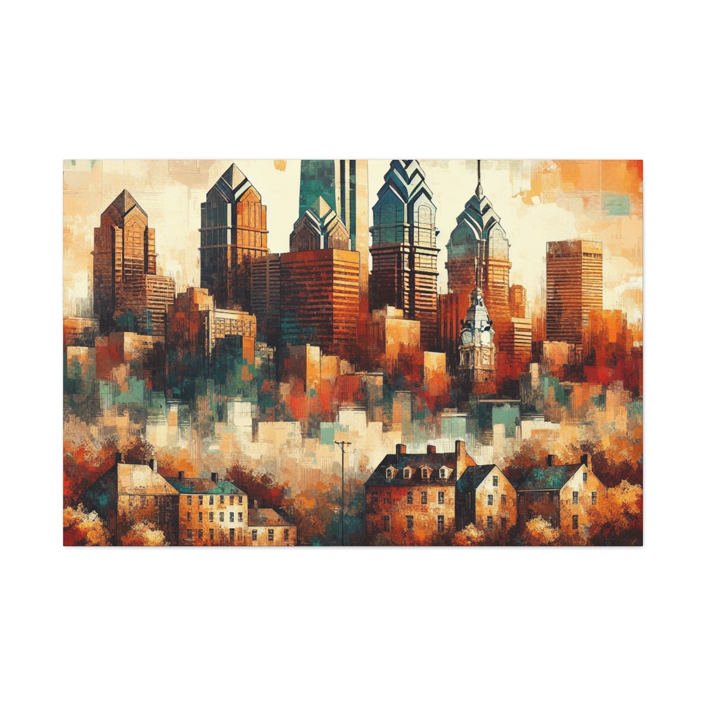 "City Pulse, Vibrant Echoes" - Canvas