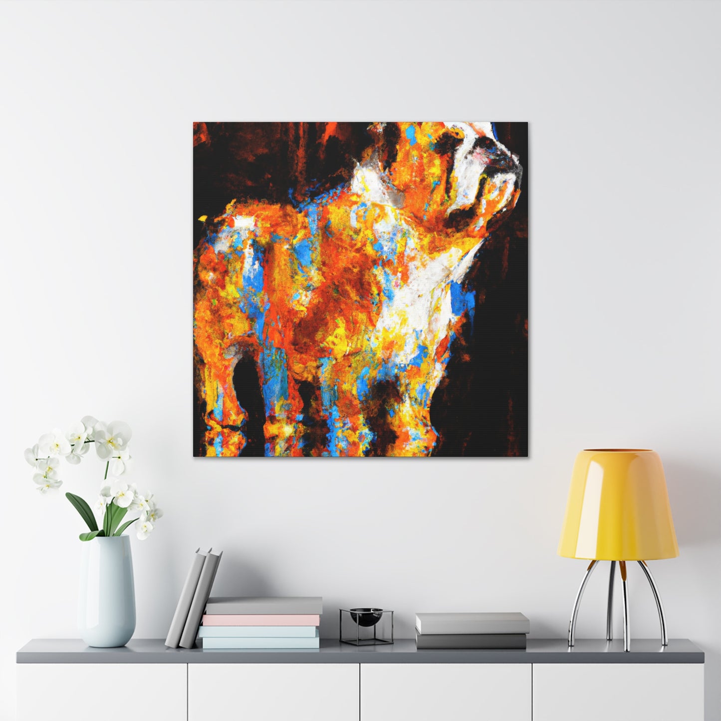 Bulldog in Creation - Canvas