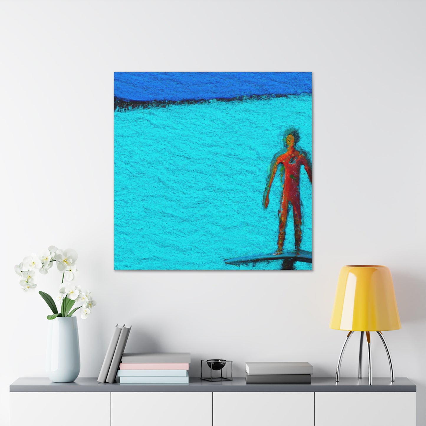 Surfing the Sunset Waves - Canvas