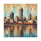 "Vibrant Hoosier Cityscape" - Canvas