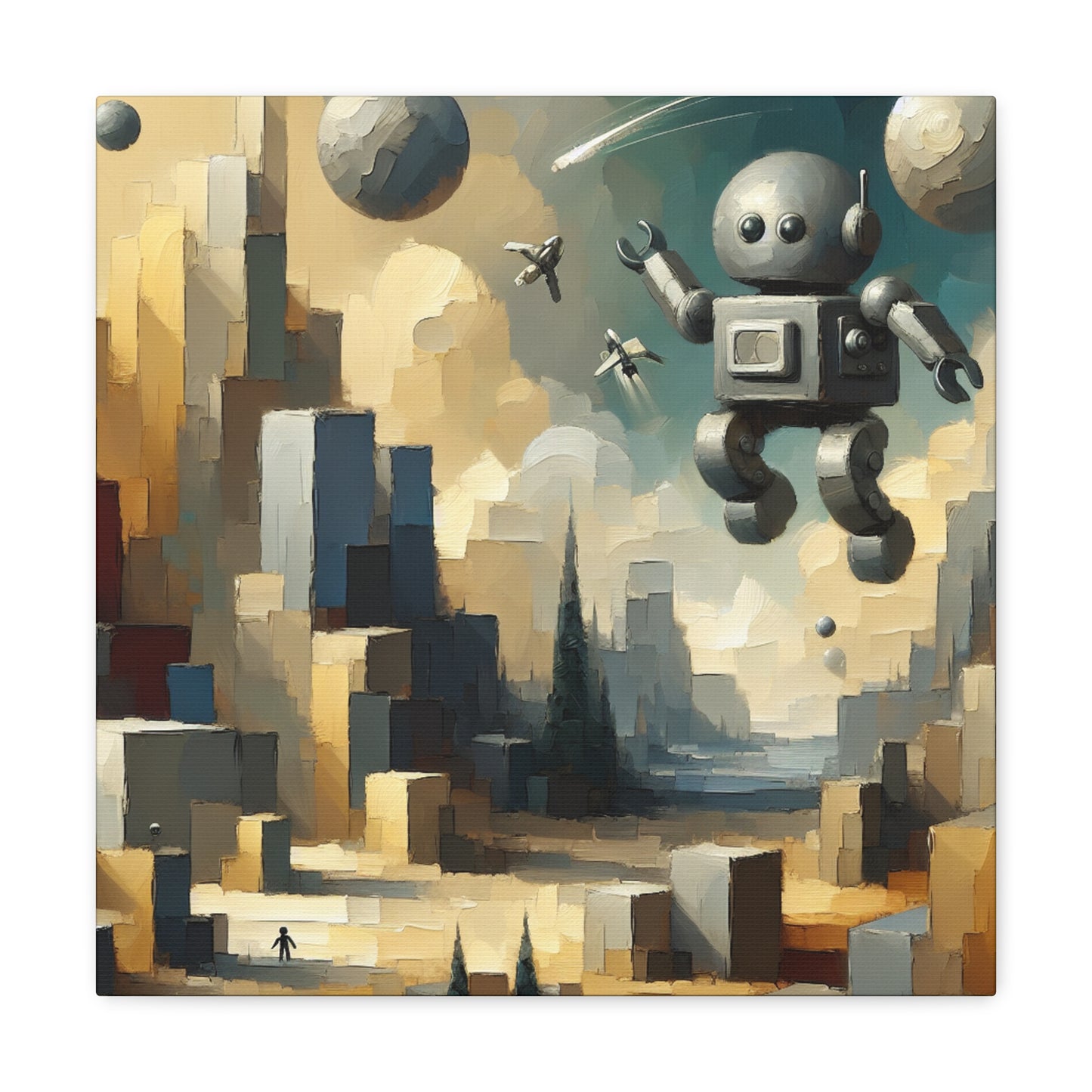 "Robotic Cosmic Wonderland" - Canvas