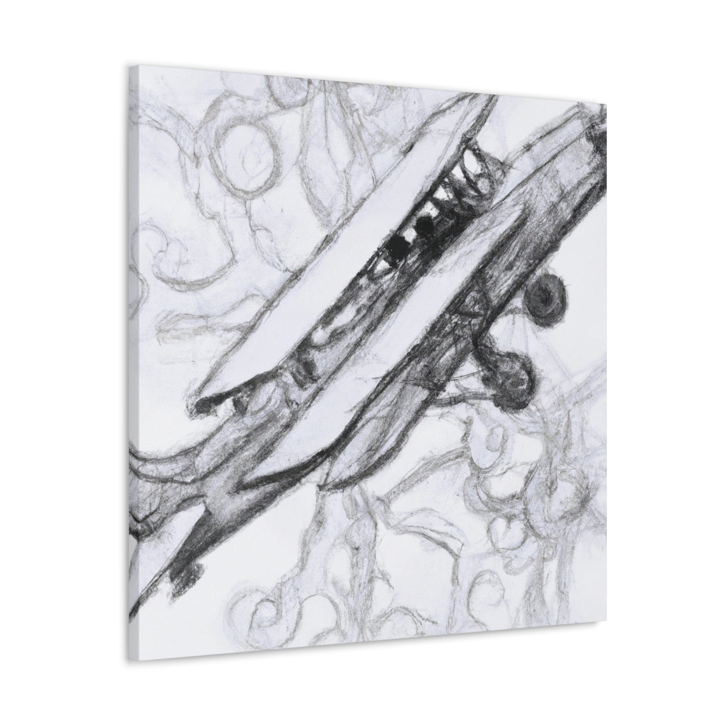 "Vintage Airplane Grandeur" - Canvas