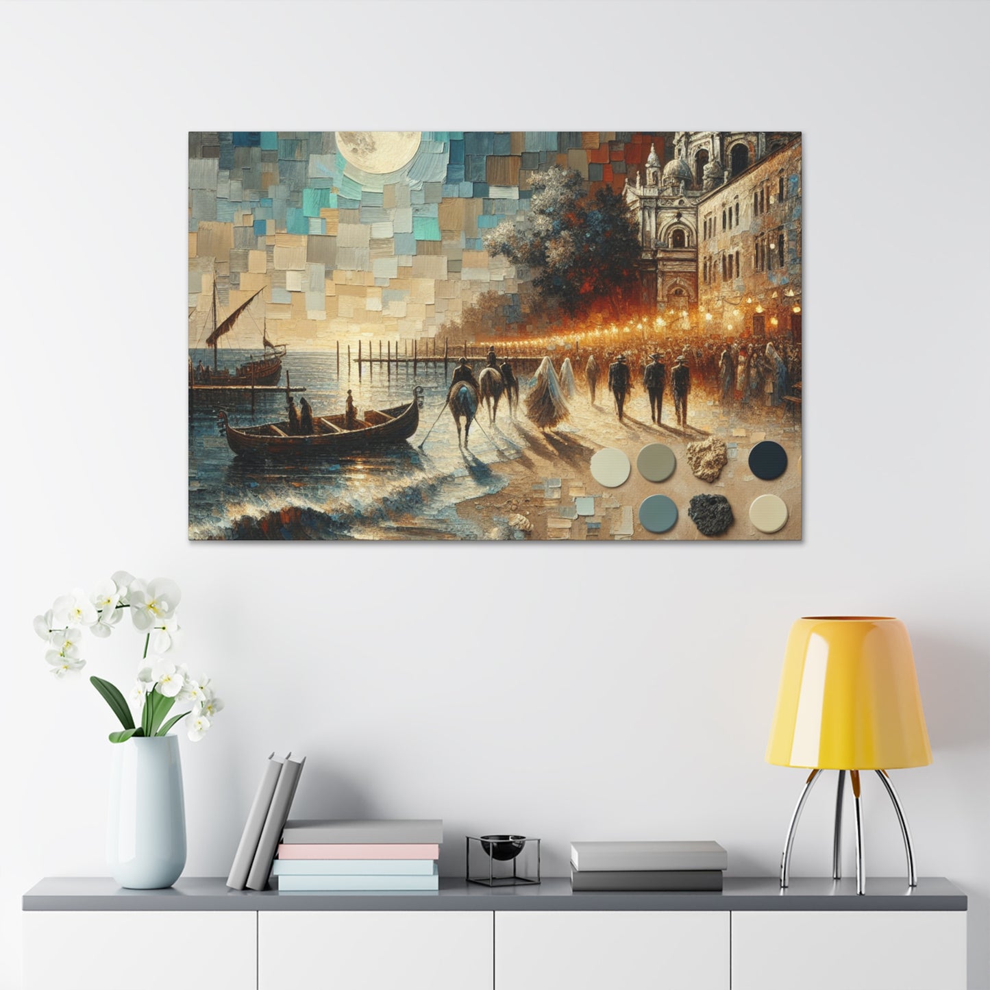 "Luminous Shore Revelry" - Canvas