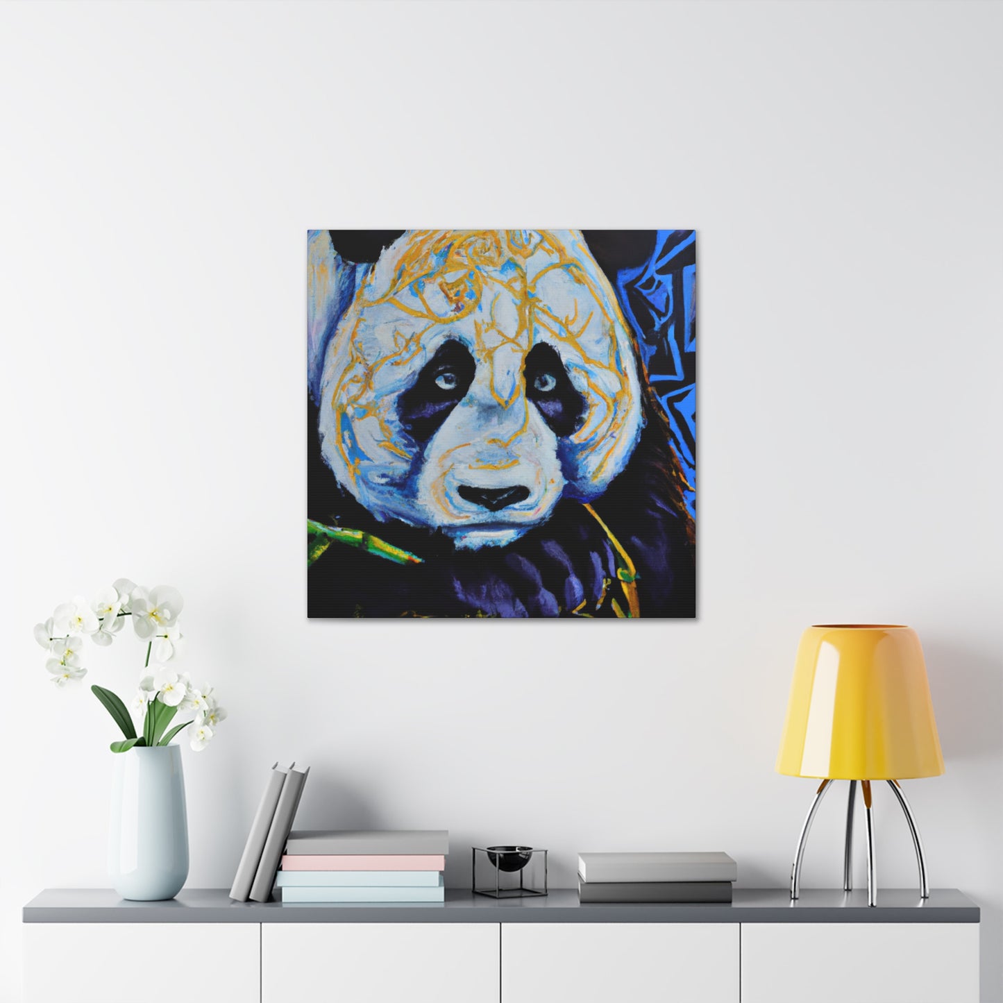 Panda in Neon colors - Canvas