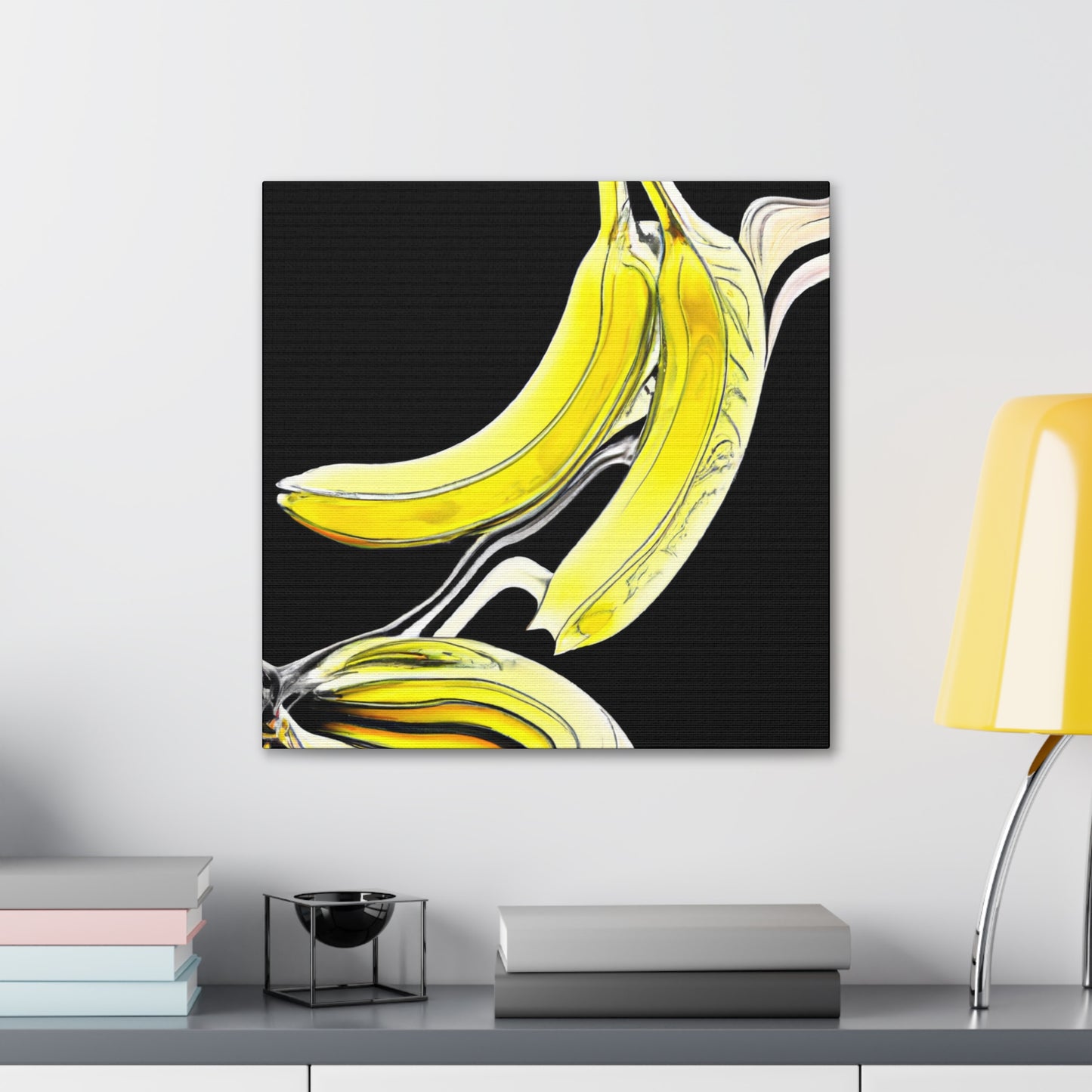 "Banana Splatter Abstract" - Canvas