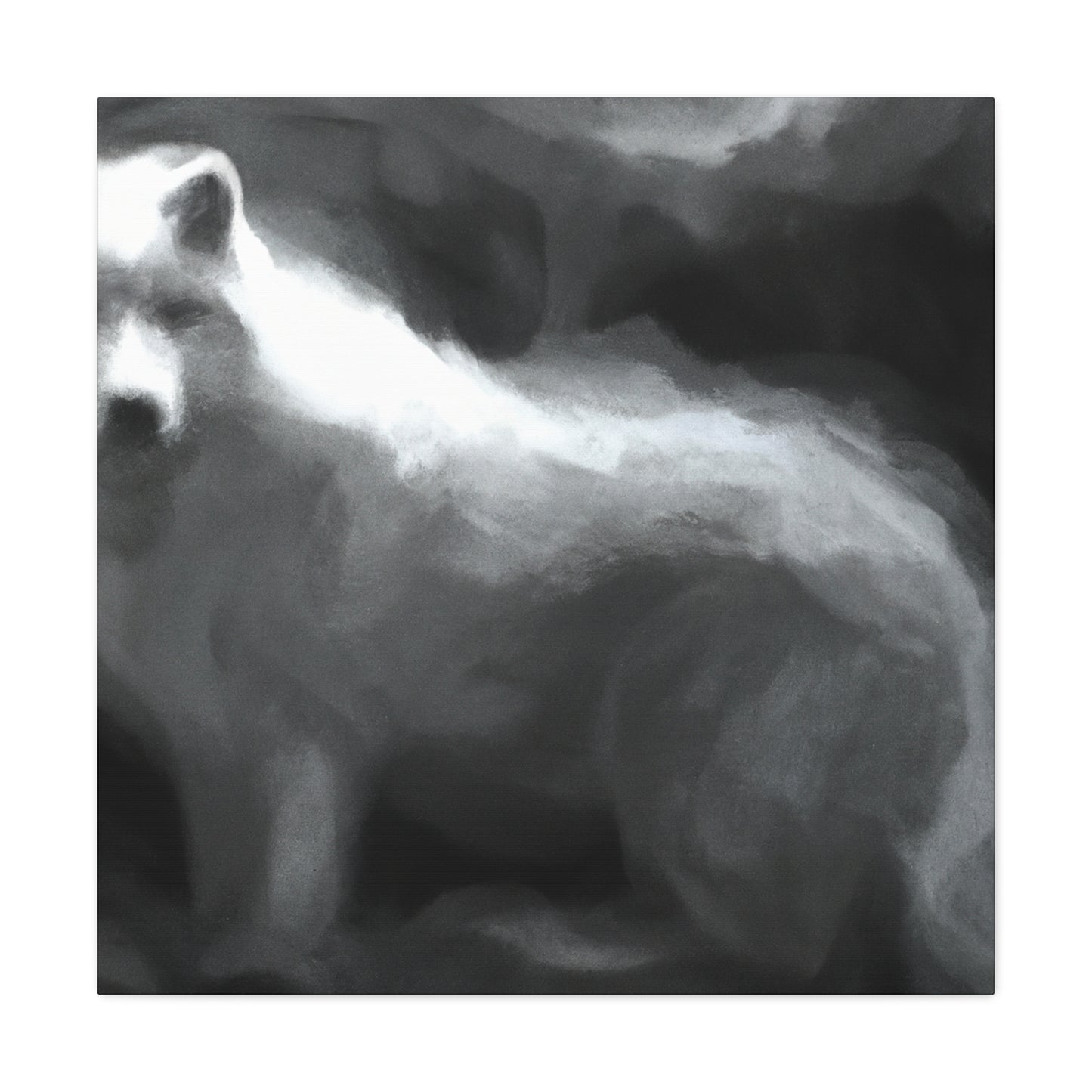 "Arctic Wolf Impressionism" - Canvas