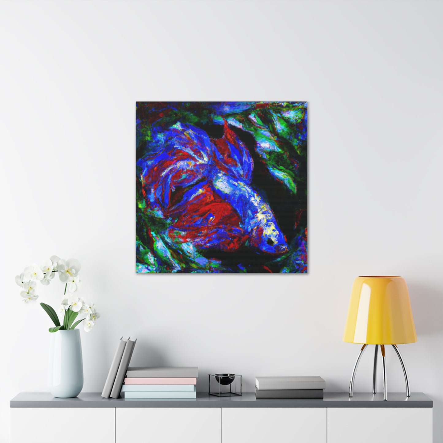 "Betta in Moonlight Waters" - Canvas