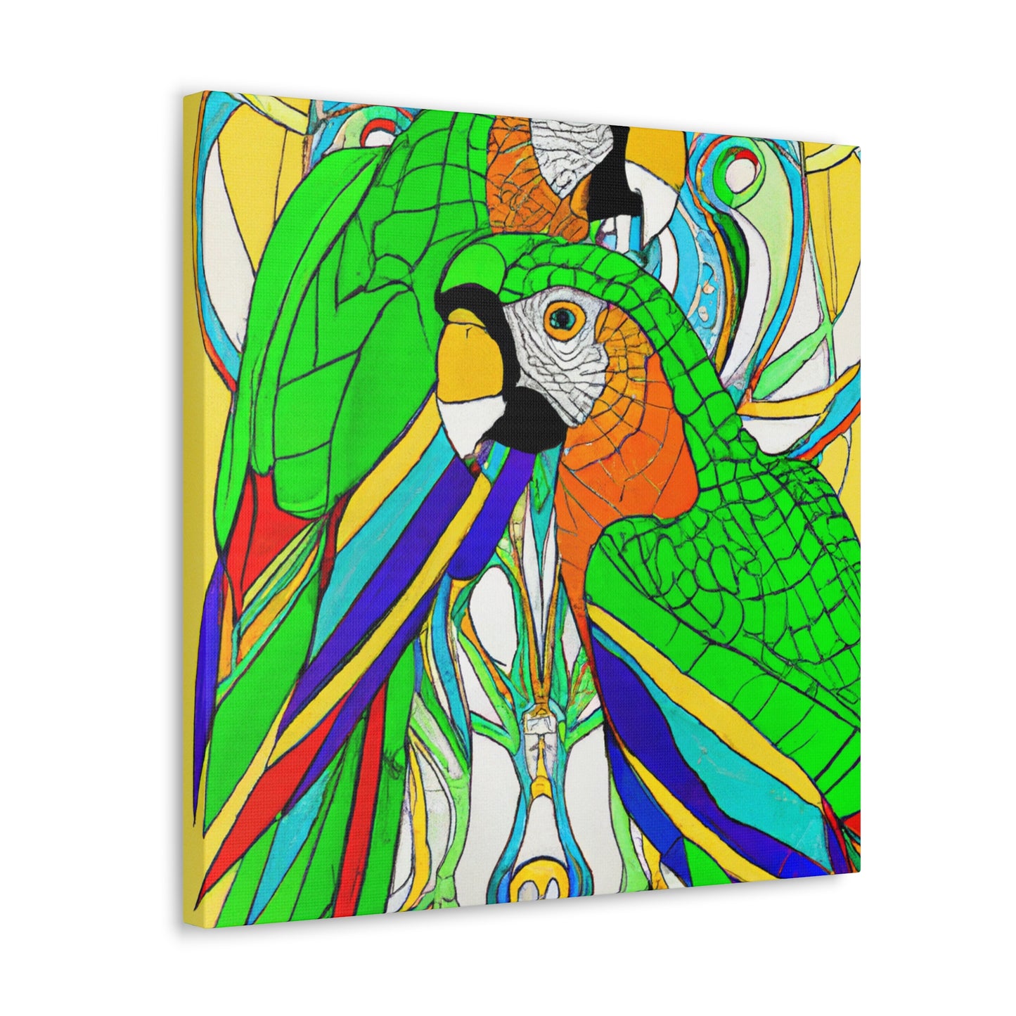 "Exotic Macaw Splendor" - Canvas