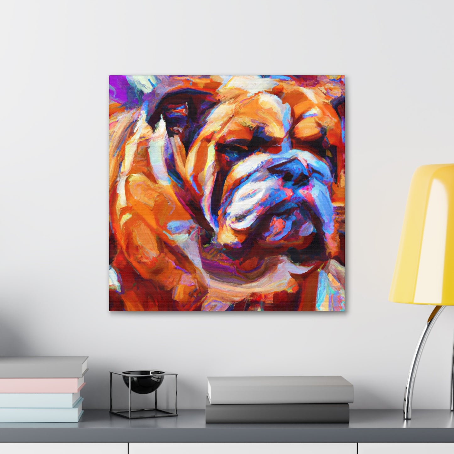 "Bulldog in Impressionism" - Canvas