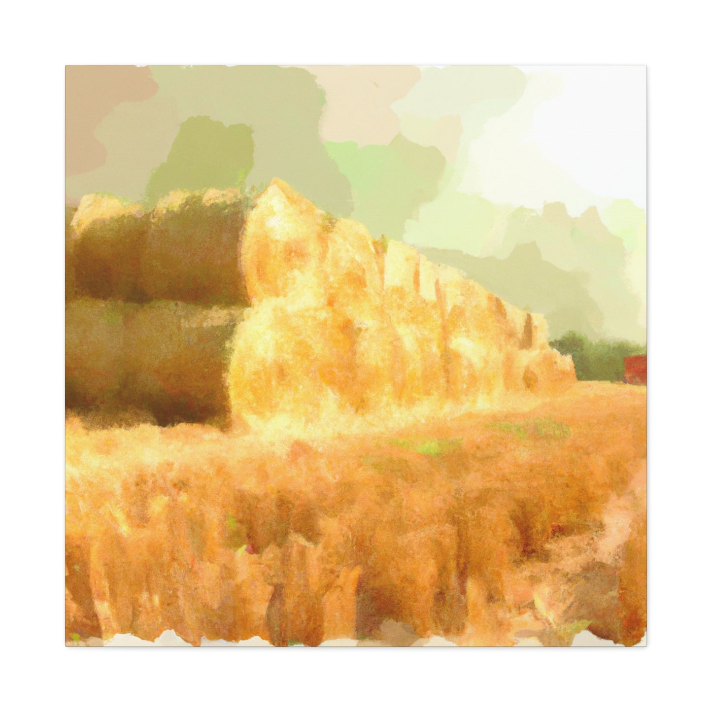 "Harvest Hayfield Halo" - Canvas