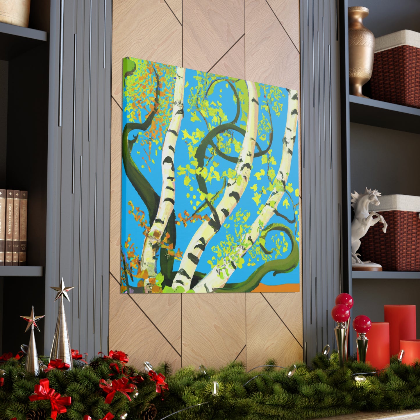 "Birch Tree in Bloom" - Canvas