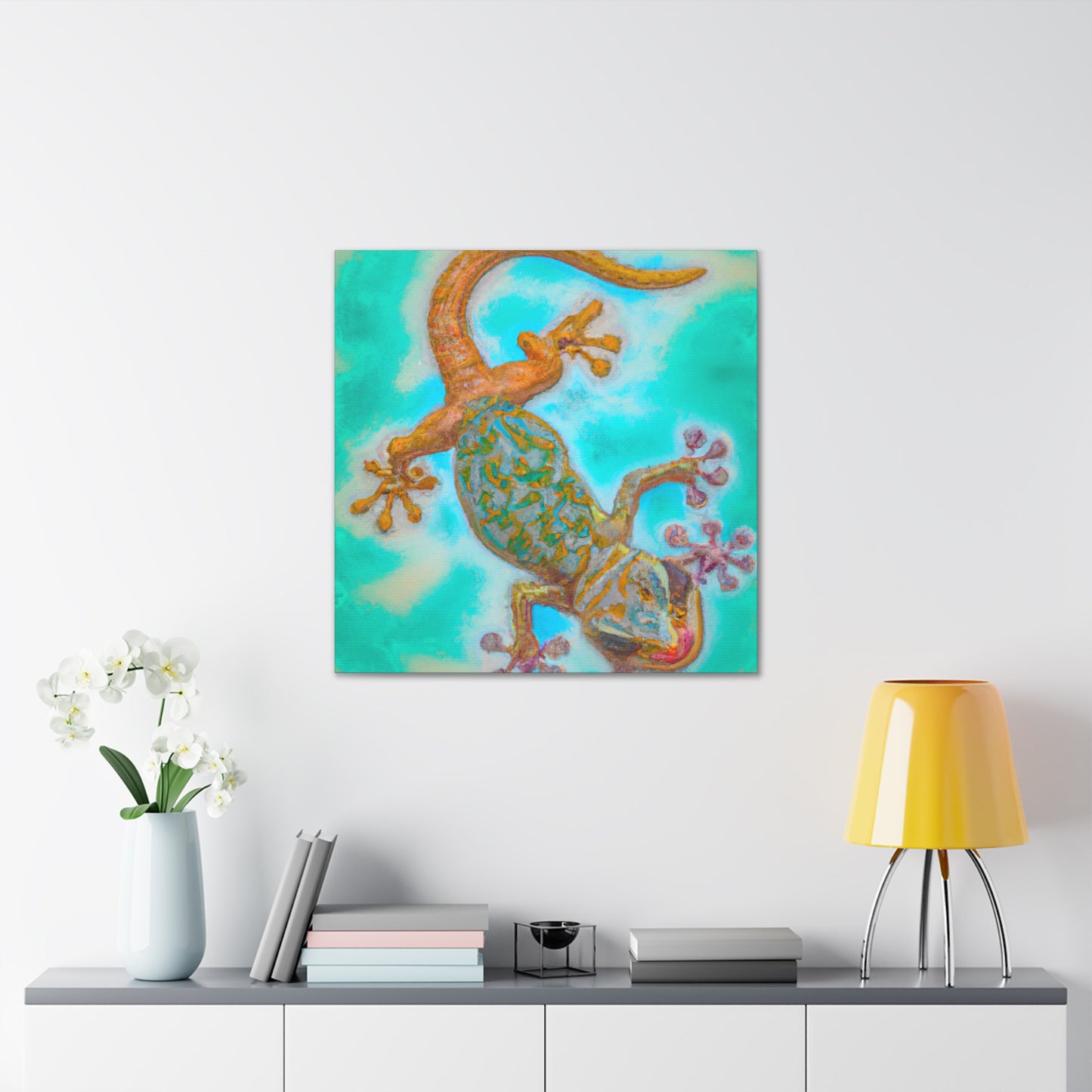 Gecko in Monochrome. - Canvas