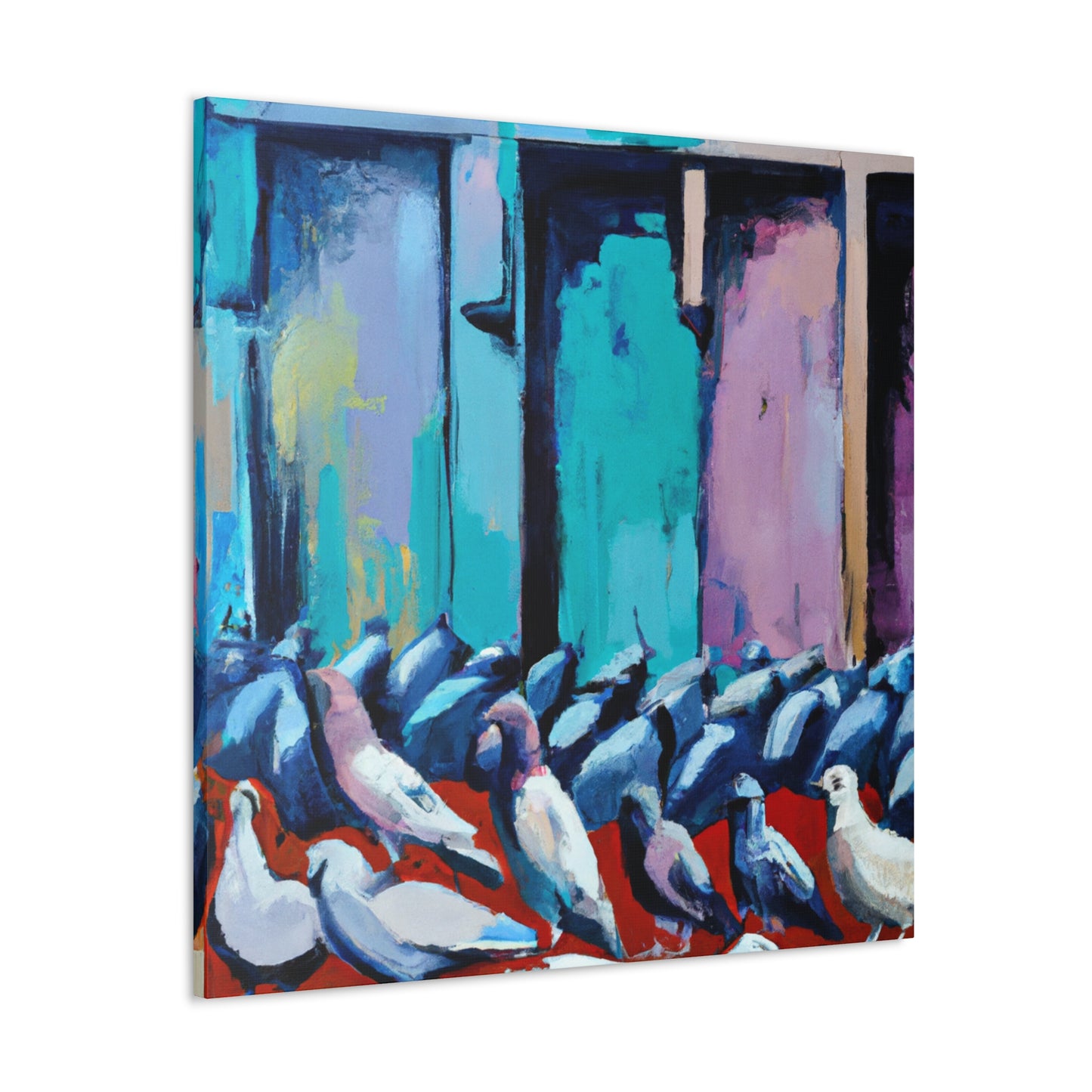 Pigeon's Artful Flight - Canvas