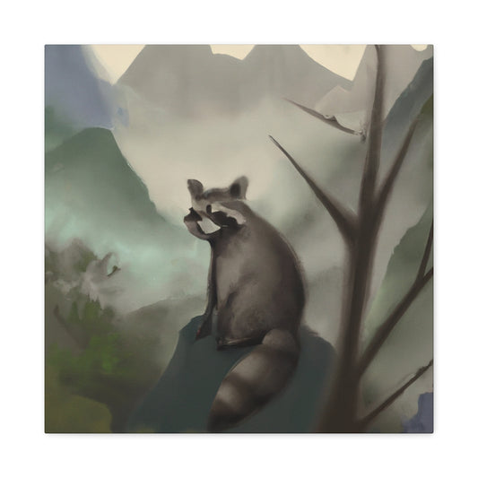 "Raccoon in the City" - Canvas