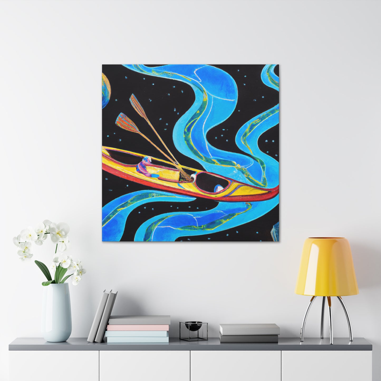 Kayak on the River - Canvas