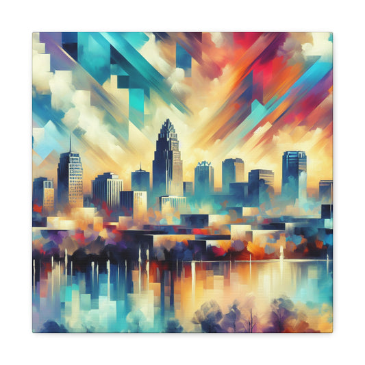 "Cityscape of Raleigh" - Canvas