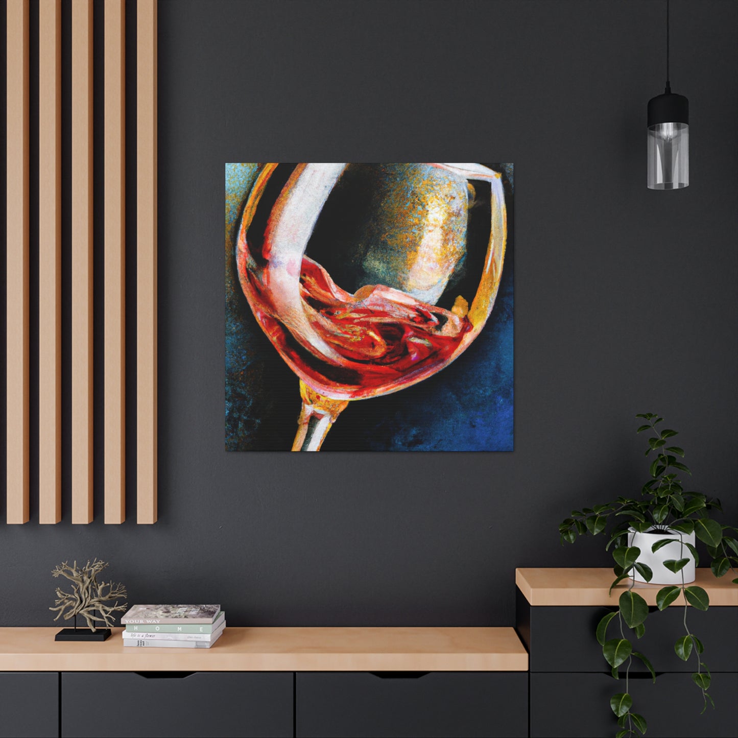 Glass of Fruity Wine - Canvas