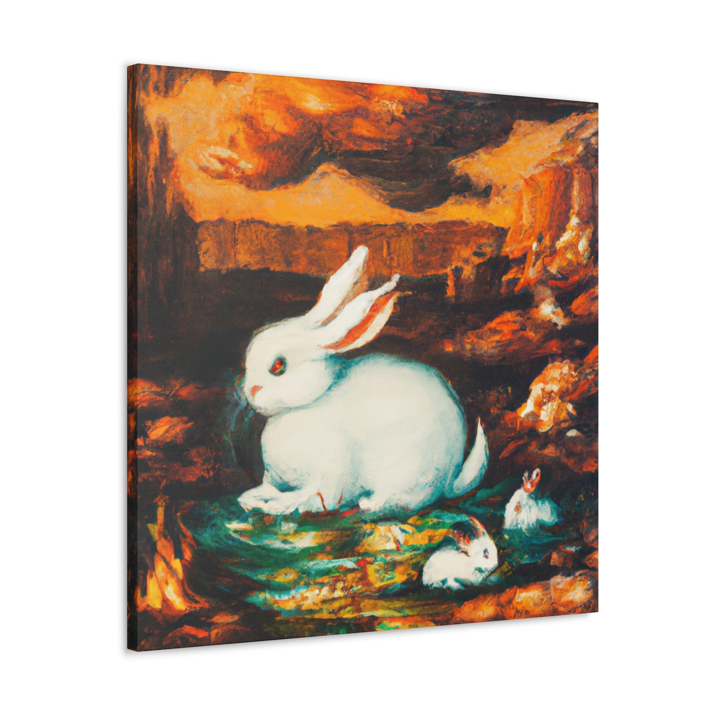 Rabbit in Neoclassicism - Canvas