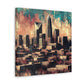 Carolinas tumultuous cityscape blending. - Canvas