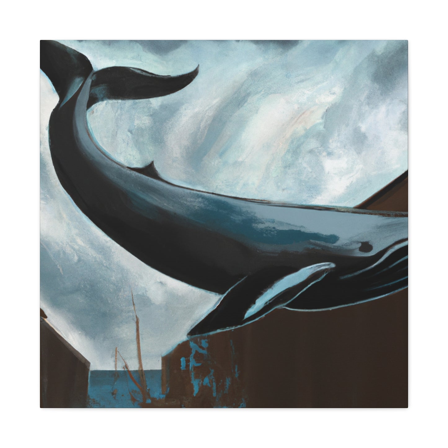 Whale in the Harbor - Canvas