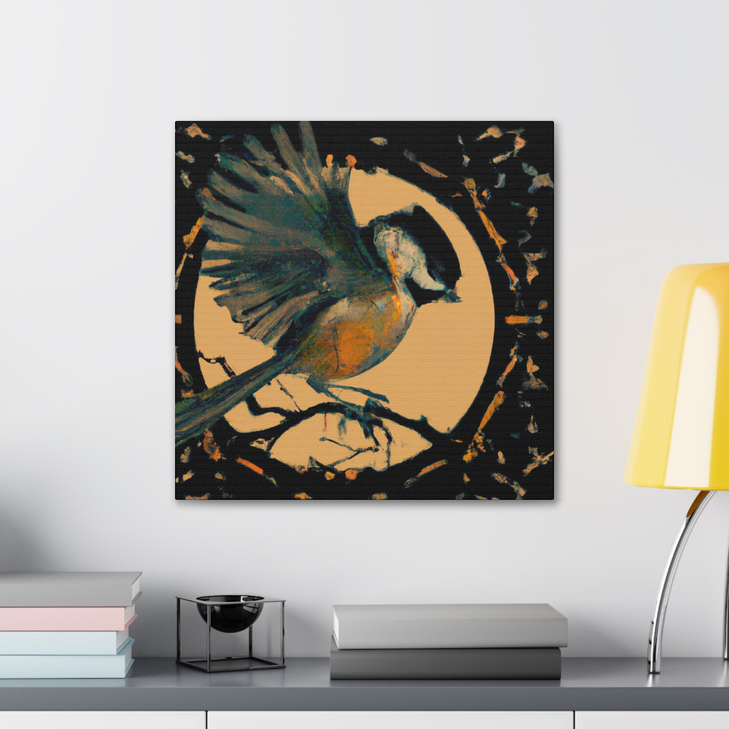 "Titmouse in Art Deco" - Canvas