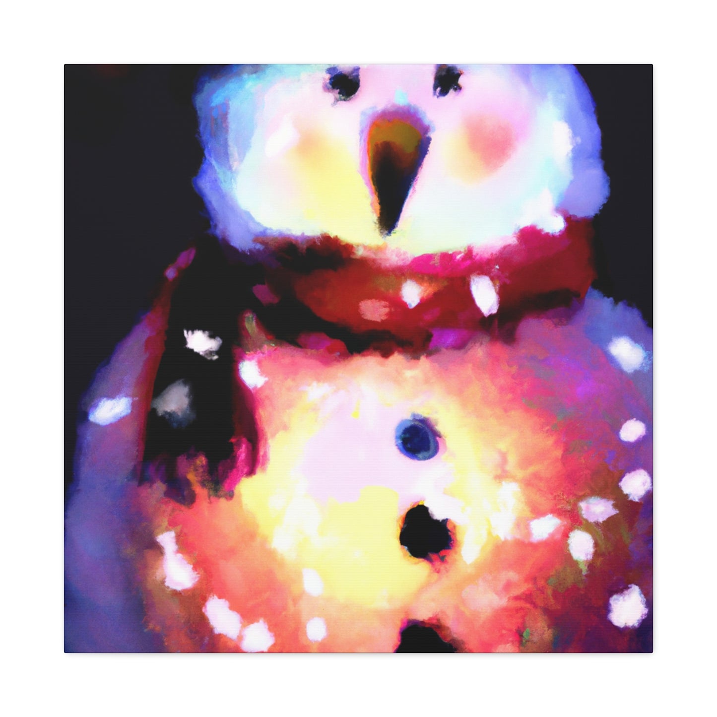 "Snowman in Winter Wonderland" - Canvas