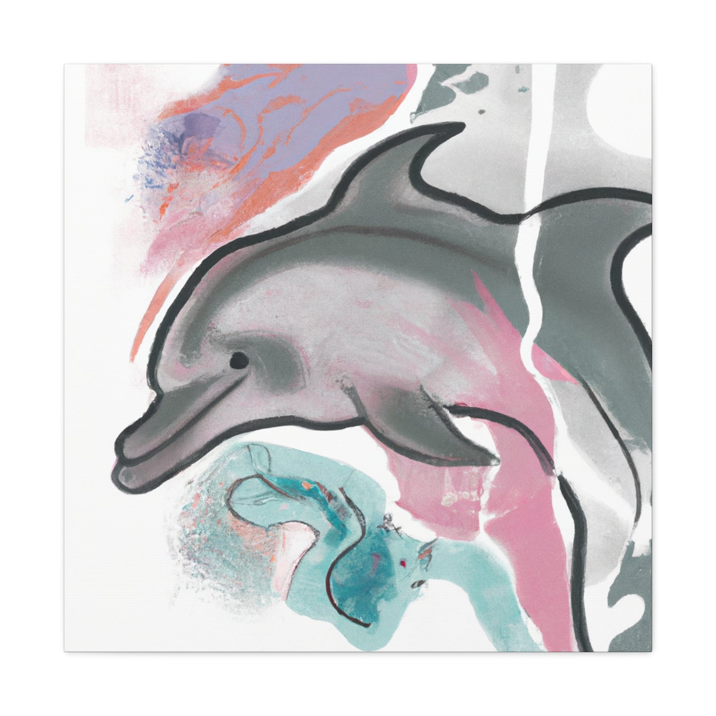 Dolphin Dance Abstraction - Canvas