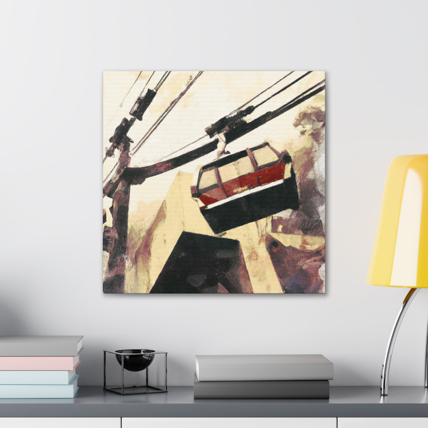 Cable Car Countryside - Canvas