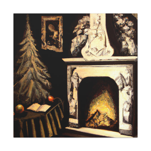 Fiery Hearth Illumination - Canvas