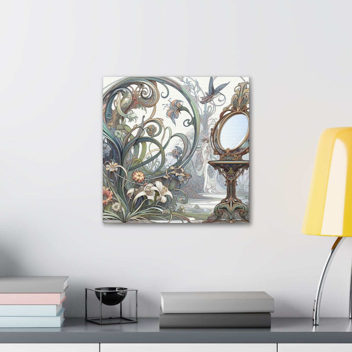 "Whispering Lilies: A Timeless Odyssey" - Canvas