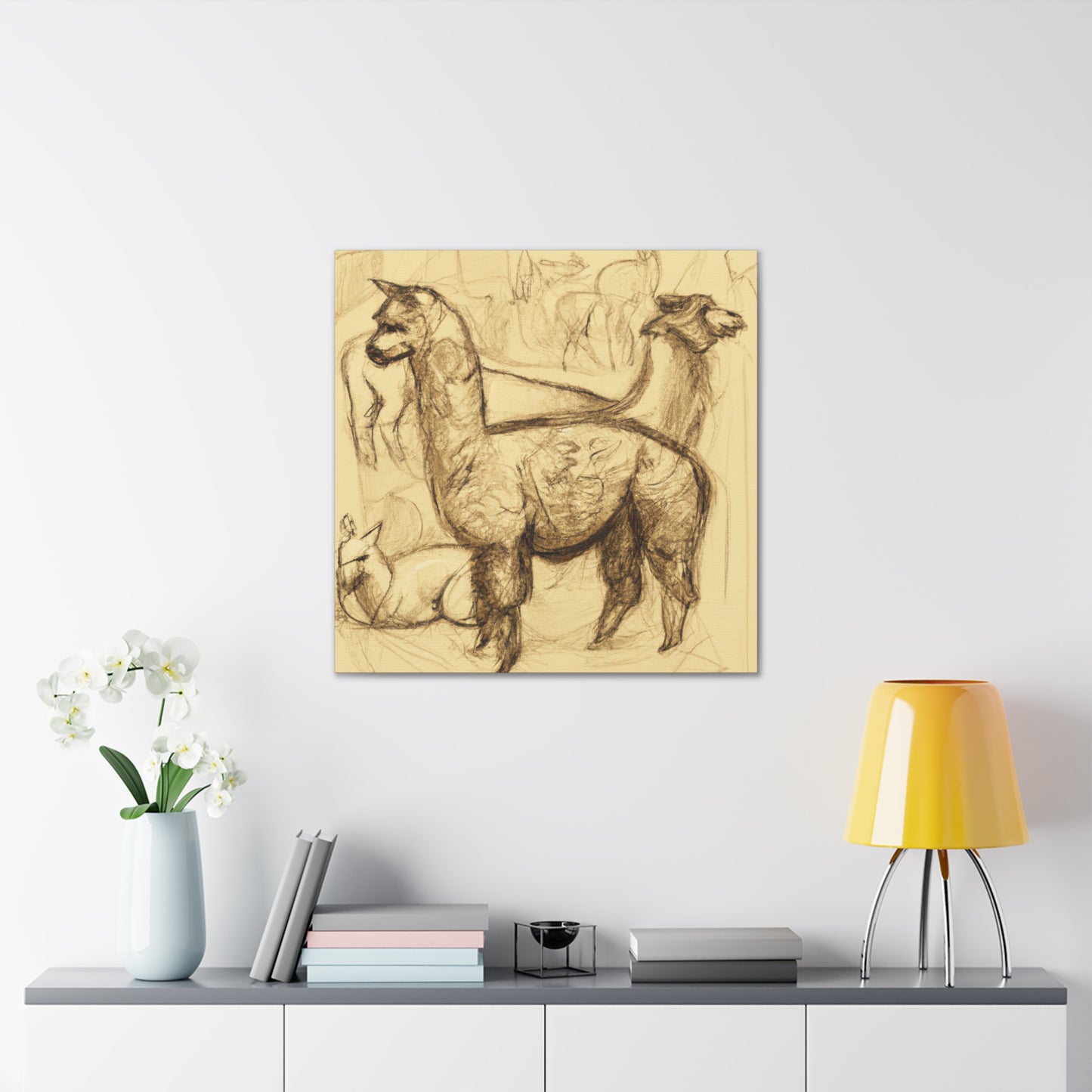 Alpaca Magnificence Abounds - Canvas