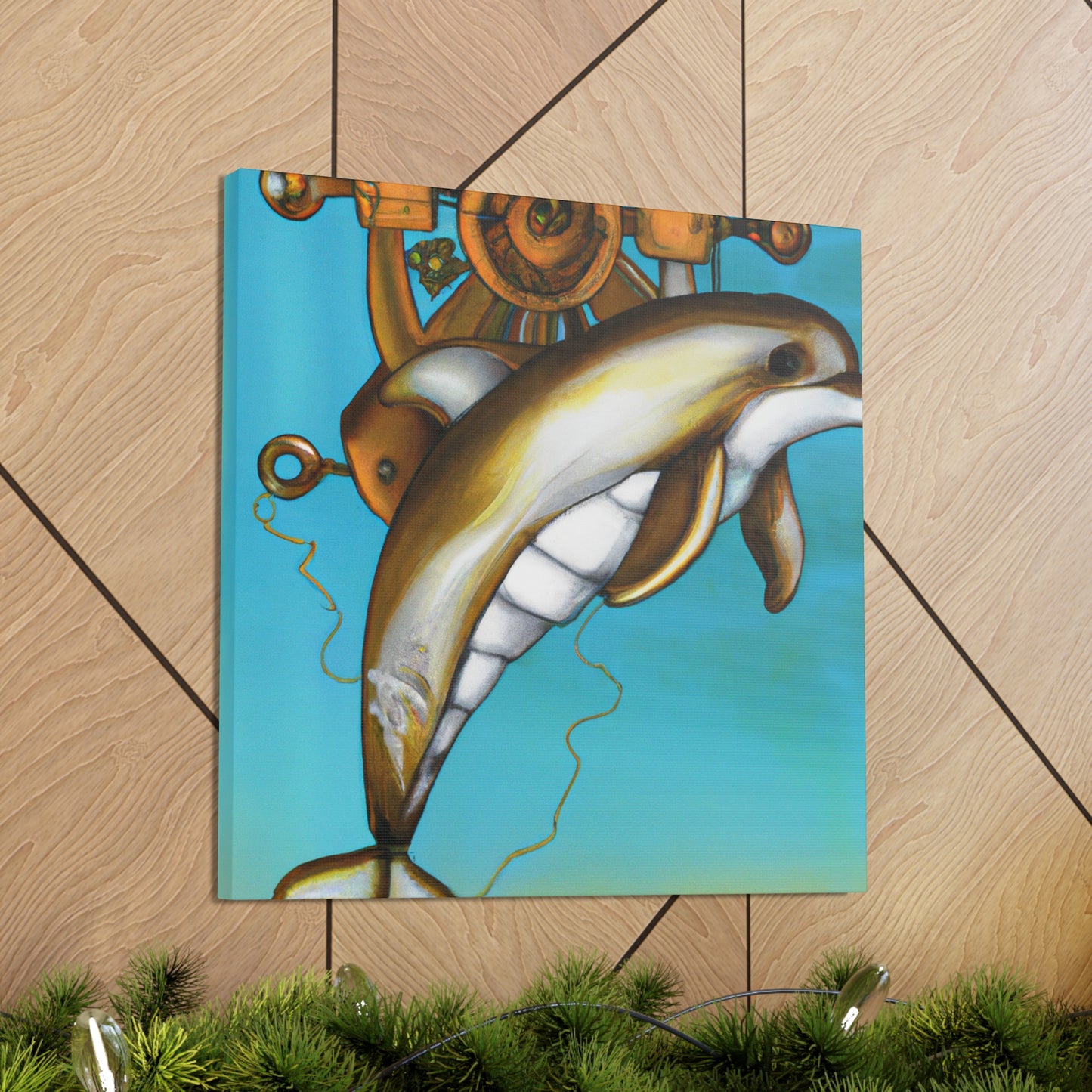 "Dolphin in Steam-Time" - Canvas