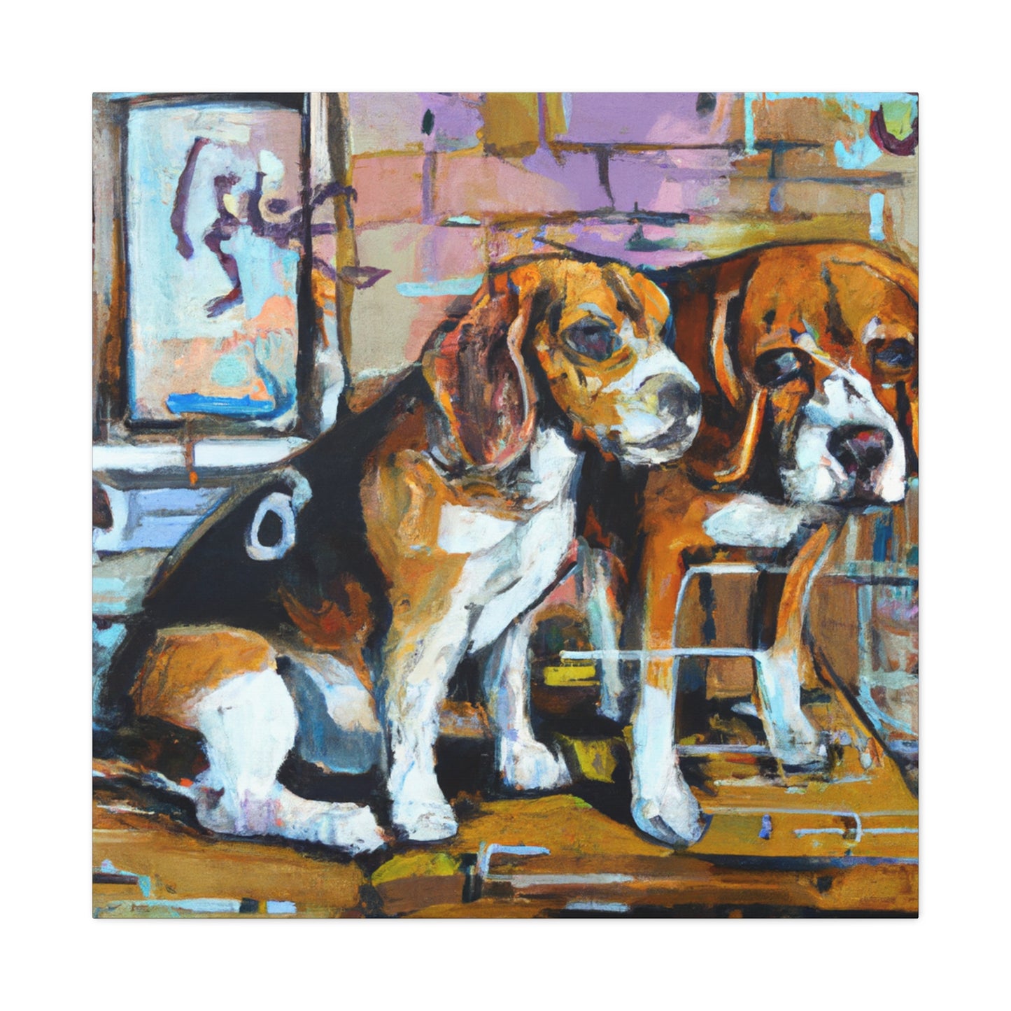 "Beagle and the City" - Canvas