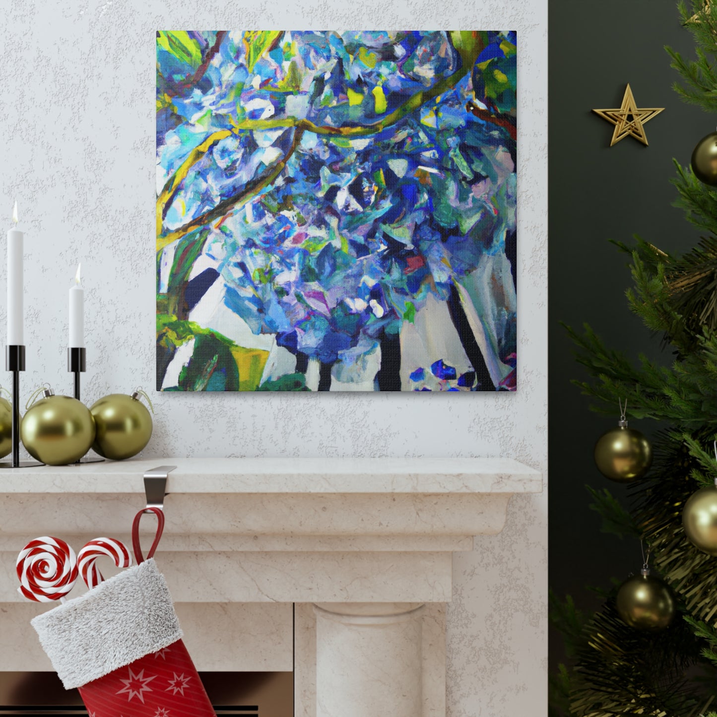 "Hydrangea in Abstraction" - Canvas