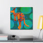 Kangaroo in Abstract - Canvas