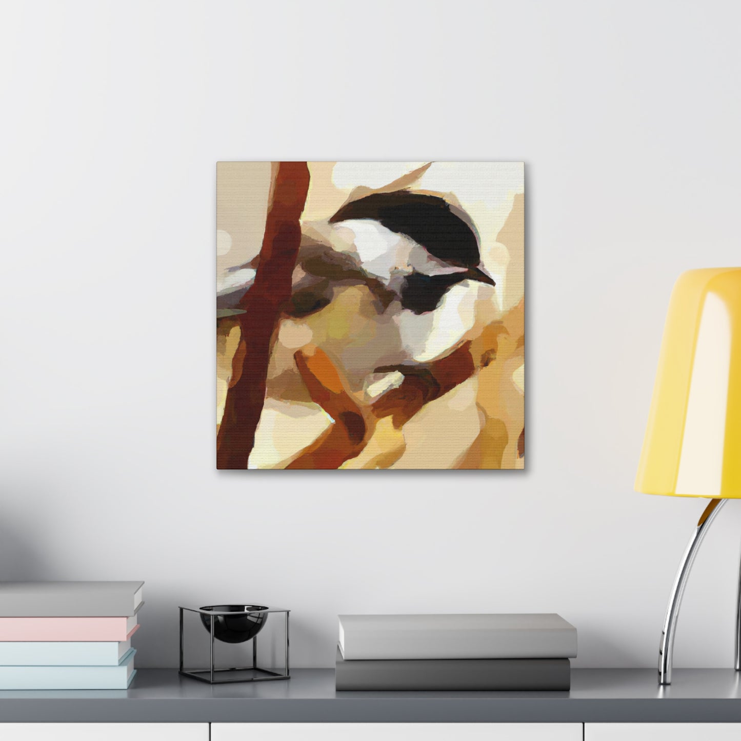 "Chickadee Avidly Dreaming" - Canvas