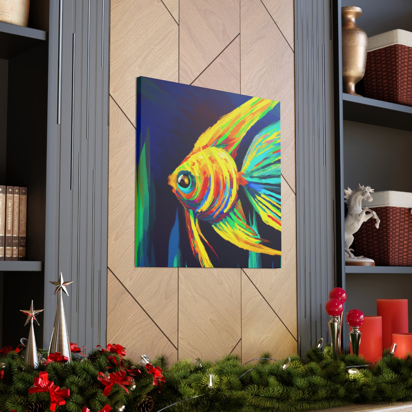 "Angelfish Dreaming Blue" - Canvas