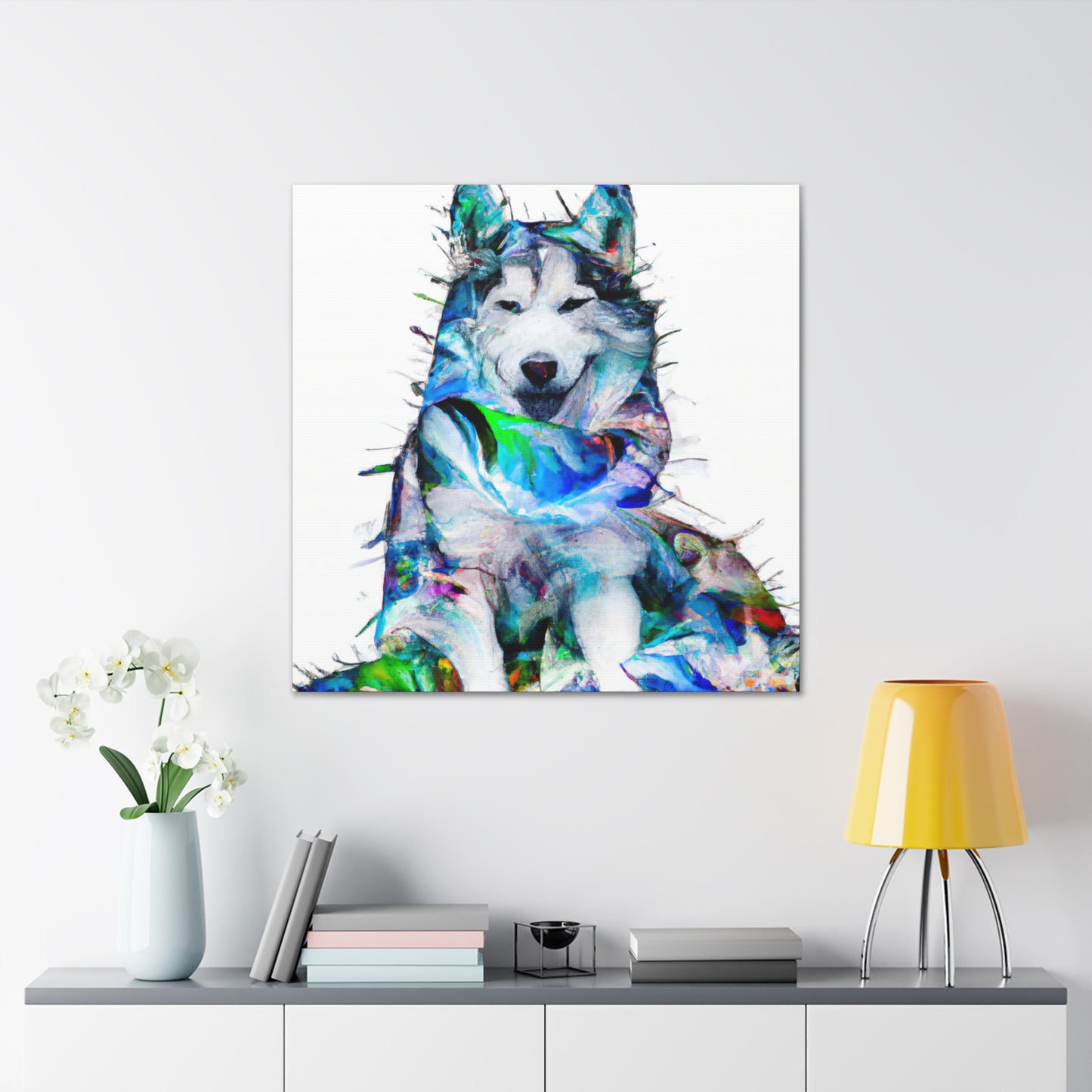 "Huskies in Abstraction" - Canvas