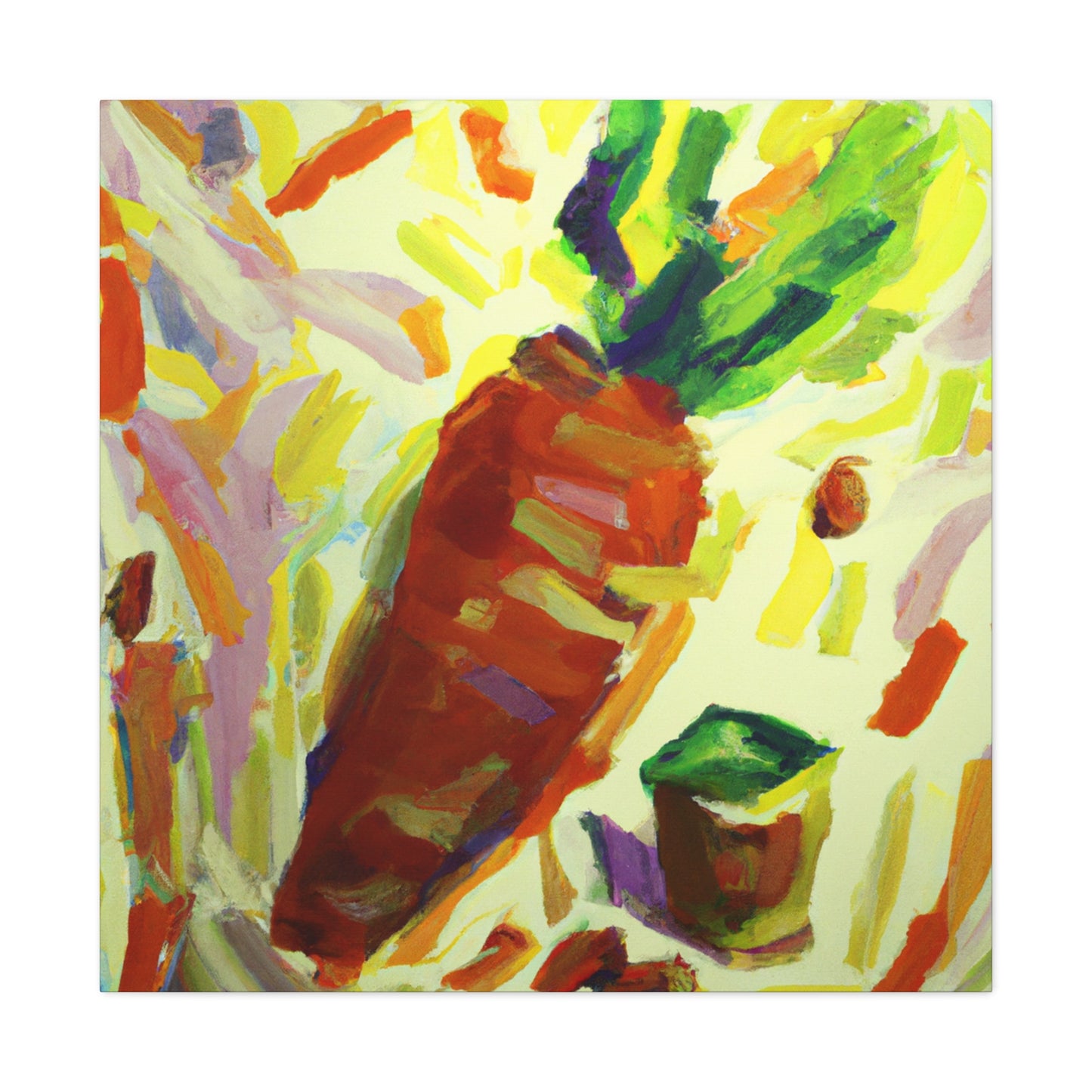 "Carrot in Fauvist Hues" - Canvas