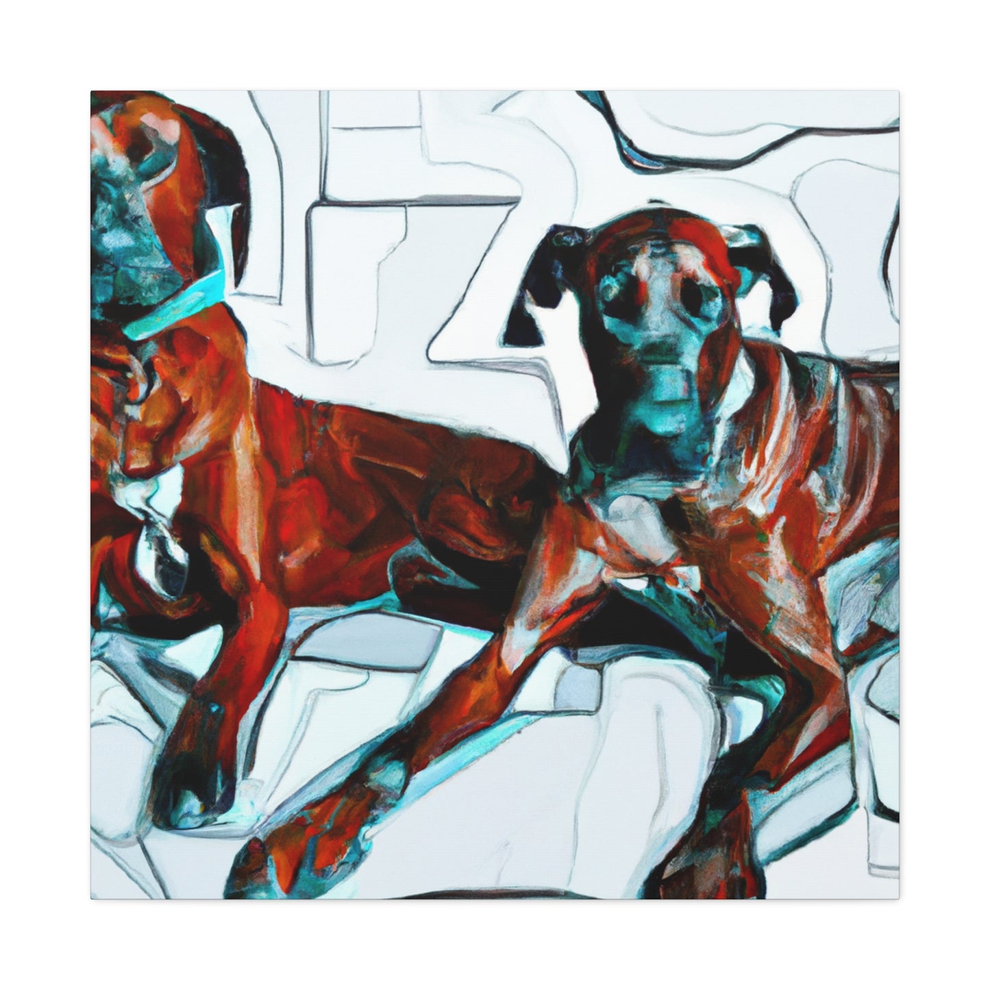 "Ridgeback in Expressionism" - Canvas