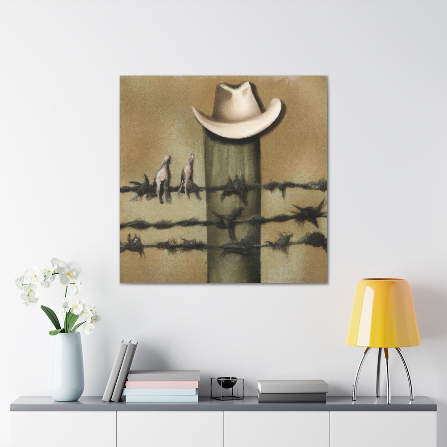 "Barbed Wire Solitude" - Canvas