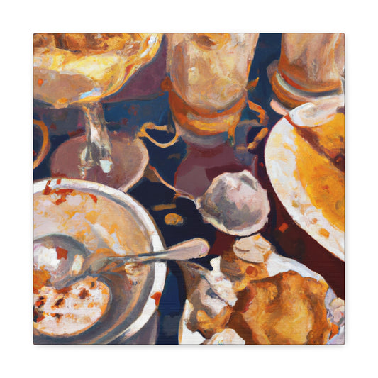 Family Dinner Scene - Canvas