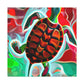 "Red Turtle Surrealism" - Canvas