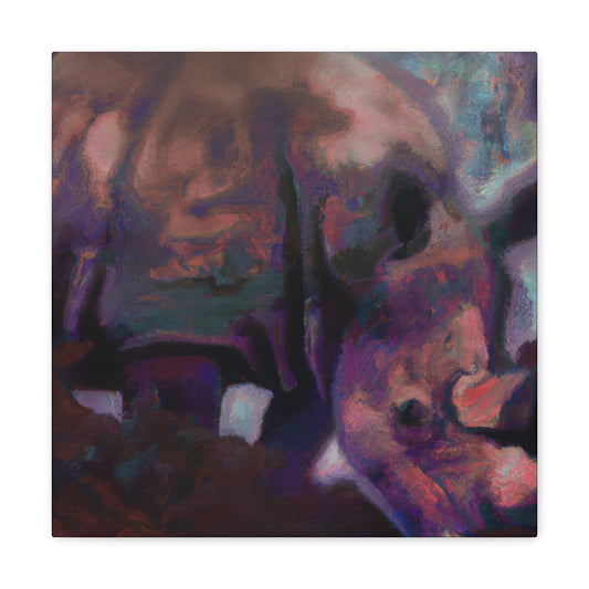 Indian Rhinoceros Dreaming - Canvas