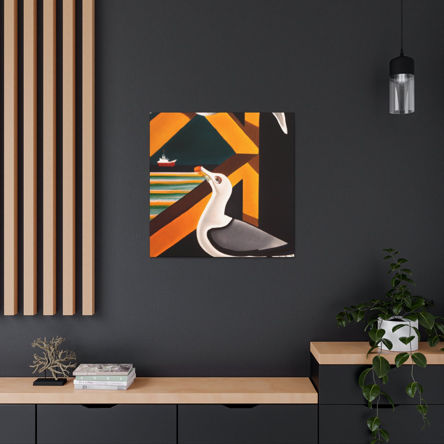 "Seagull on the Shore" - Canvas