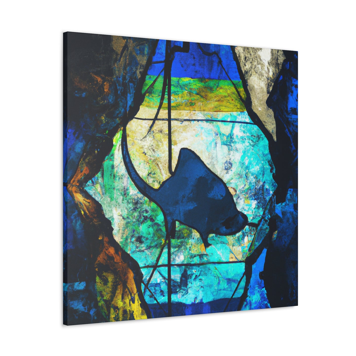 Stingray Sea Shadow. - Canvas